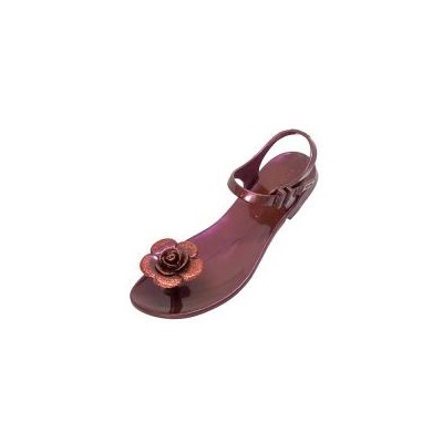 САНДАЛИИ JELLY FLOWER (Бордовый) / ZHOELALA JELLY FLOWER BURGUNDY