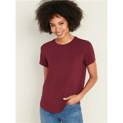 Luxe Crew-Neck Tee for Women