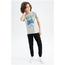 Defacto Erkek Çocuk Baskılı Kısa Kollu Pijama Takım Z6661A623SM