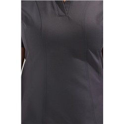 Antrasit Gabardin Dokuma Mini Büyük Beden Elbise TBBSS25AH00205