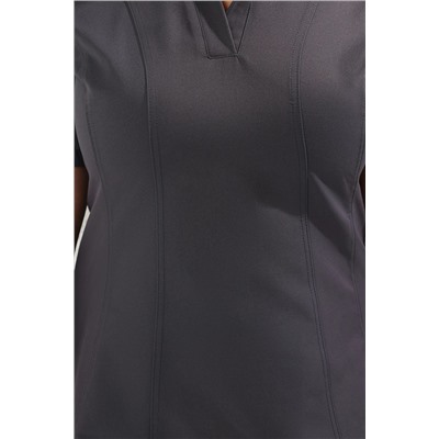 Antrasit Gabardin Dokuma Mini Büyük Beden Elbise TBBSS25AH00205