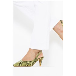 Zapatos de tacón Verde y amarillo