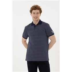 Erkek Regular Fit Polo Yaka Lacivert Tişört