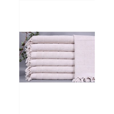Kayra Export, Peştamal Bej 45x100 Cm Havlu, Bir Yüzü Havlu Şeklindedir, Küçük Boy Mutfak Havlusu