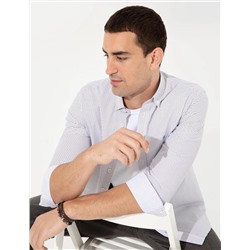 Lacivert Slim Fit Uzun Kollu Gömlek