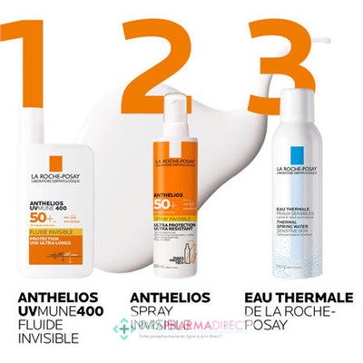 La Roche Posay Anthelios UVmune 400 - SPF50+ - Fluide Invisible - Avec Parfum 50ml