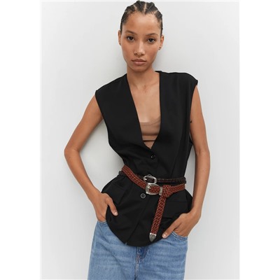 Chaleco recto oversize