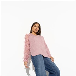 Свитшот с объемным кружевом, Модная хроника (rose)