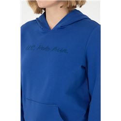 Kadın Saks Kapüşonlu Sweatshirt