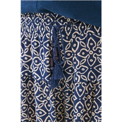 Pantalón corto estampado sello azul