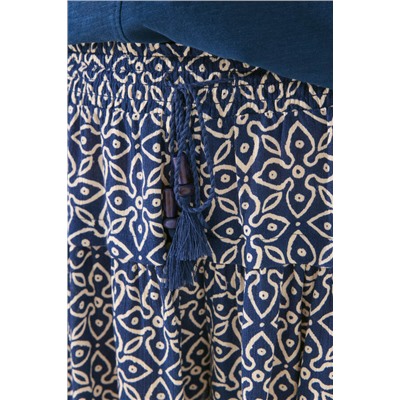 Pantalón corto estampado sello azul