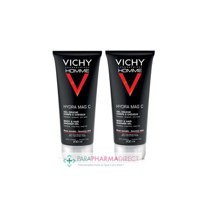 Vichy Homme Hydra Mag C Gel Douche Hydratant Revigorant 2x200mlLot  × 2