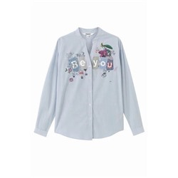 Camisa milrayas cuello pico