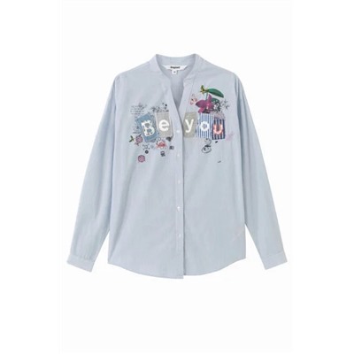 Camisa milrayas cuello pico