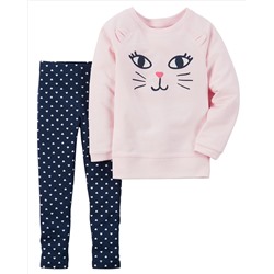 2-Piece French Terry Top & Legging Set