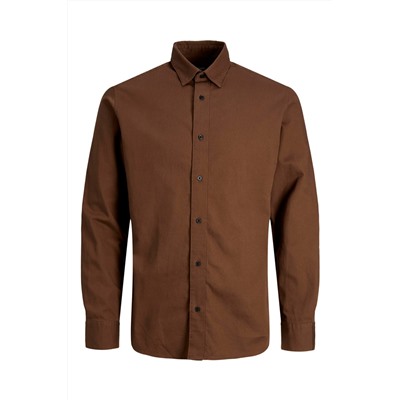 Camisa regular fit Marrón