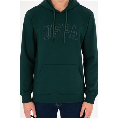 Erkek Koyu Yeşil Basic Sweatshirt