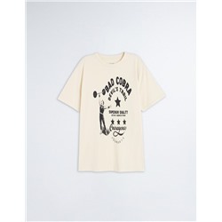 Print T-shirt, Men, White
