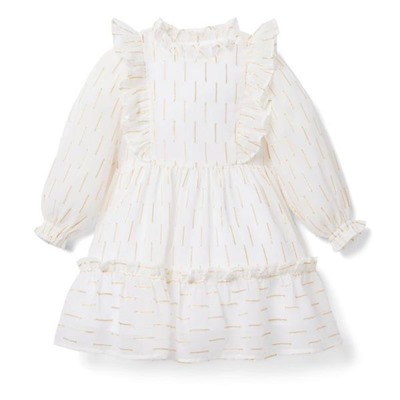 METALLIC CLIP STRIPE DRESS