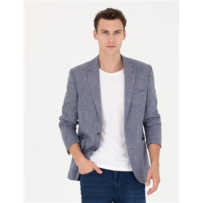 Koyu Mavi Ekstra Slim Fit Blazer Spor Ceket