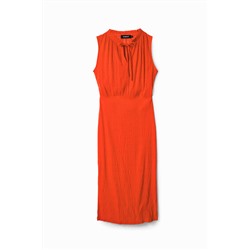Vestido midi textura