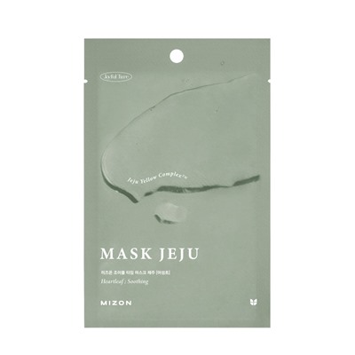 MIZON JOYFUL TIME MASK JEJU [HEARTLEAF] Успокаивающая тканевая маска для лица с экстрактом хауттюйнии 23мл