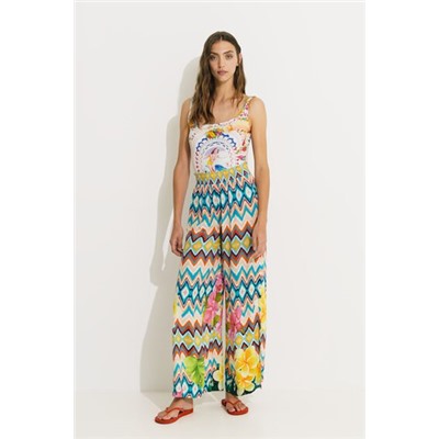 Pantalón pata ancha flores