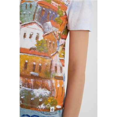 Camiseta canalé arty