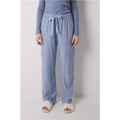 Pantalón largo cargo estampado cuadros