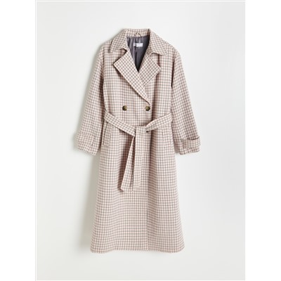 Karierter Trenchcoat