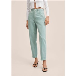 Vaqueros tapered tiro alto -  Mujer | MANGO OUTLET España