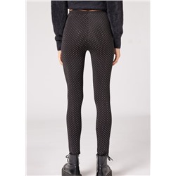 Skinny Leggings mit Allover-Strass