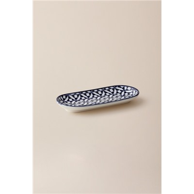 Rêve Bleu Ange New Bone China Servis Tabağı - 14 cm - Mavi/Beyaz