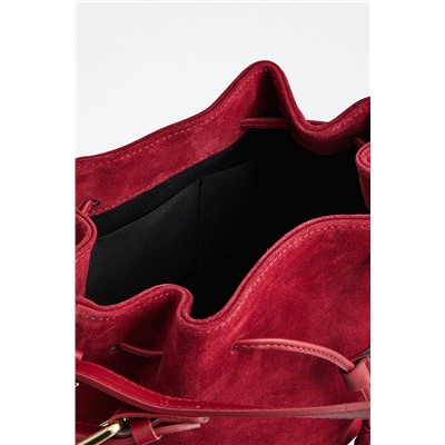 Bolso saco de piel Jila Burdeos