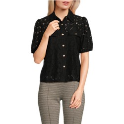 Saks Fifth Avenue Short Sleeve Lace Top