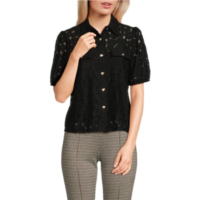 Saks Fifth Avenue Short Sleeve Lace Top