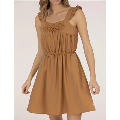 Camel Regular Fit Dokuma Elbise