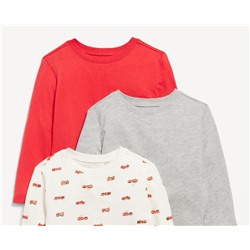 Long-Sleeve T-Shirt 3-Pack for Toddler Boys