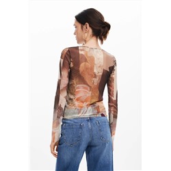 Camiseta estampado flores