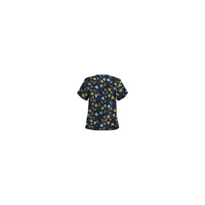 UA Outdoorsy Charm Navy Print Scrub Top