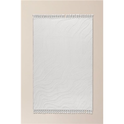 Pluie Rölyef Halı - Beyaz - 150x230 cm