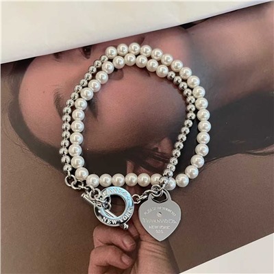 Двойной браслет с жемчугом Swarovsk*i   Tiffan*y&c*o