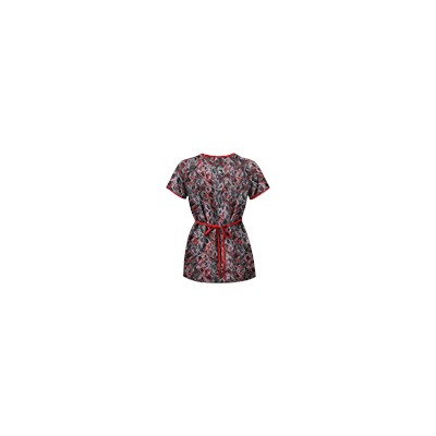 UA Twister Black Mock Wrap Scrub Top