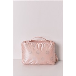 Neceser grande satinado acolchado rosa