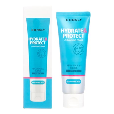 CONSLY Hyaluronic Acid Cleansing Foam “Hydrate &amp; Protect" Пенка для умывания увлажняющая с гиалуроновой кислотой 120мл