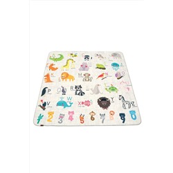 HAMUR Animals 150x150 cm Oyun Matı Bebek Ve Çocuk Halısı Hayvanlar Sayılar E20BC085011