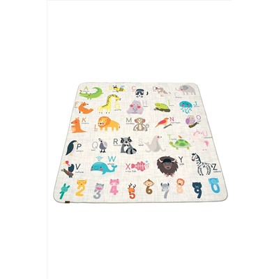 HAMUR Animals 150x150 cm Oyun Matı Bebek Ve Çocuk Halısı Hayvanlar Sayılar E20BC085011