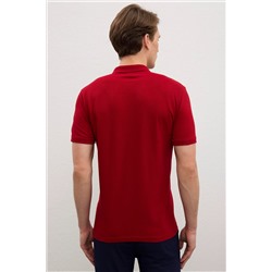 Erkek Bordo Basic Polo Yaka Tişört