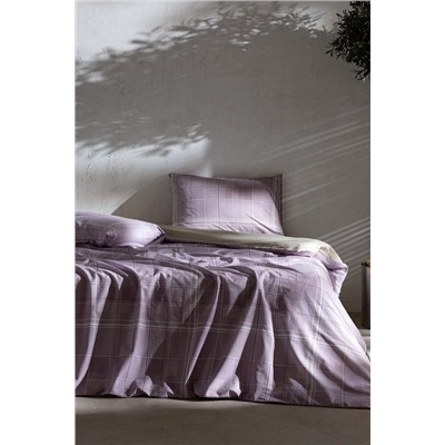 Amata King Size %100 Pamuk Ranforce Baskılı Nevresim Takımı - Mürdüm