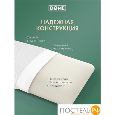 Dome РОДВИГ КЛАССИК бел Подушка анатомическая 60х41х12, 1 пр., плстр/пенополиуретан